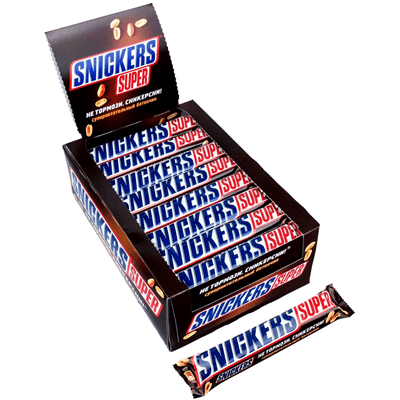 Купить ШОКОЛАД SNICKERS С АРАХИСОМ СУПЕР 95 Г. Х 32 ШТ. доставка продуктов Тюмень . доставка продуктов в Тюмени . доставка фруктов Тюмень . доставка ф