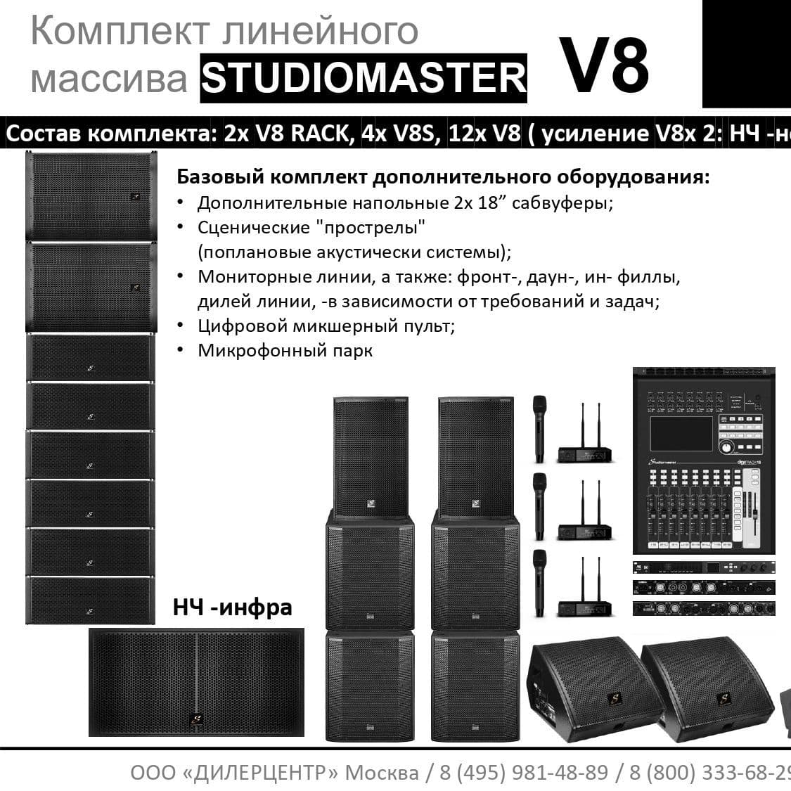 Купить Комплект STUDIOMASTER V8