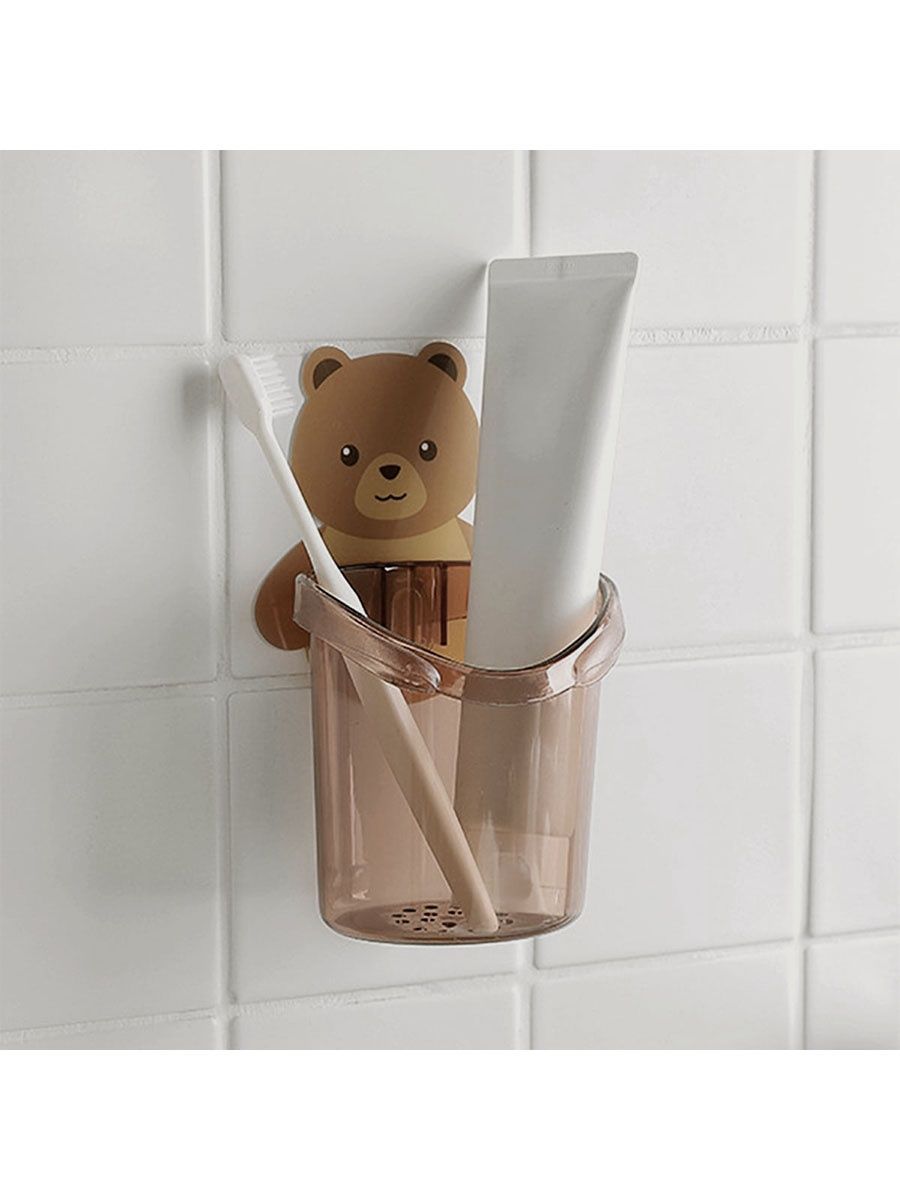 Купить Самоклеющийся держатель зубных принадлежностей "Мишка" 1 шт