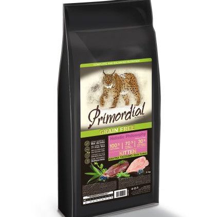 PRIMORDIAL 6кг сухой корм для котят беззерновой утка индейка