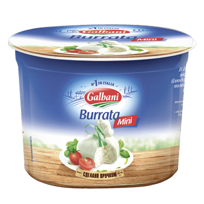 Купить СЫР БУРРАТА GALBANI МИНИ 125 Г. с доставкой на дом . Доставка продуктов Тюмень , доставка продуктов в Тюмени , dostavka-produktov-tyumen , dost