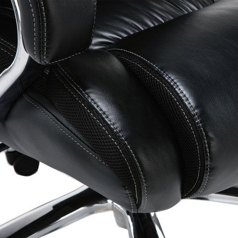 Купить Кресло офисное BRABIX PREMIUM "Status HD-003", нагрузка до 250 кг, рециклированная кожа, хром, черное. Артикул 531821