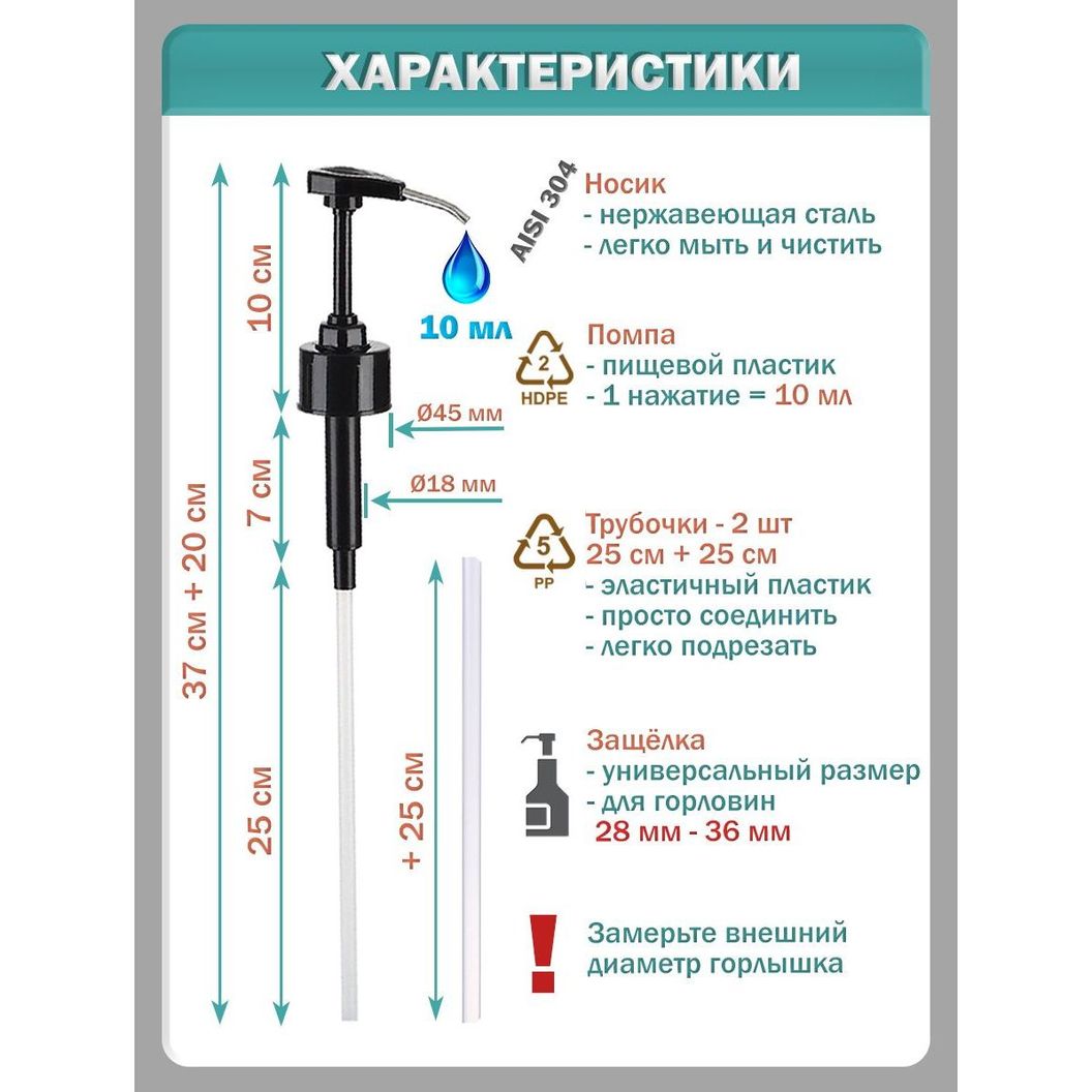 Купить Дозатор помповый для  кофейных сиропов