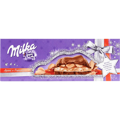 Купить ШОКОЛАД MILKA АРАХИС-КАРАМЕЛЬ 276 Г. доставка продуктов Тюмень . доставка продуктов в Тюмени . доставка фруктов Тюмень . доставка фруктов в Тюм