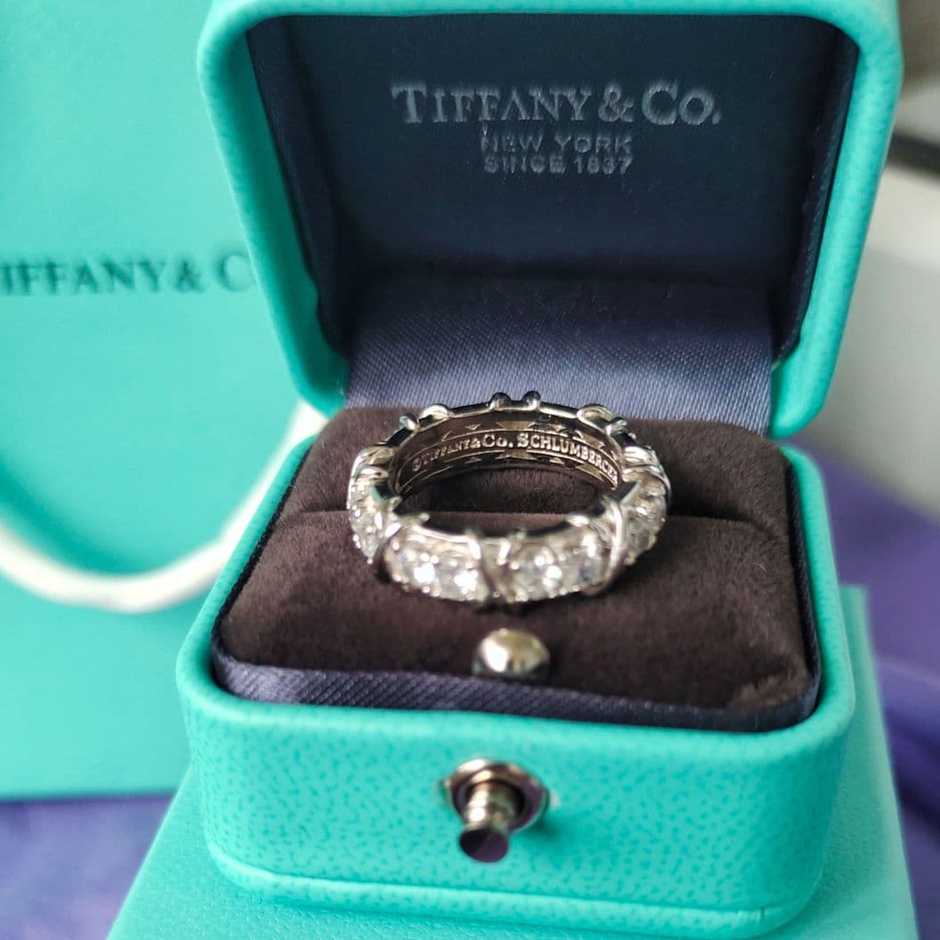 Купить Кольцо Tiffany Schlumberger Sixteen Stone серебро