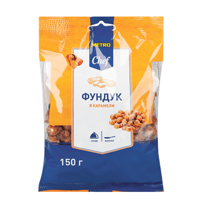 Купить ФУНДУК METRO CHEF В КАРАМЕЛИ 150 Г. доставка продуктов тюмень . доставка продуктов в тюмени . доставка фруктов тюмень . доставка фруктов в тюме