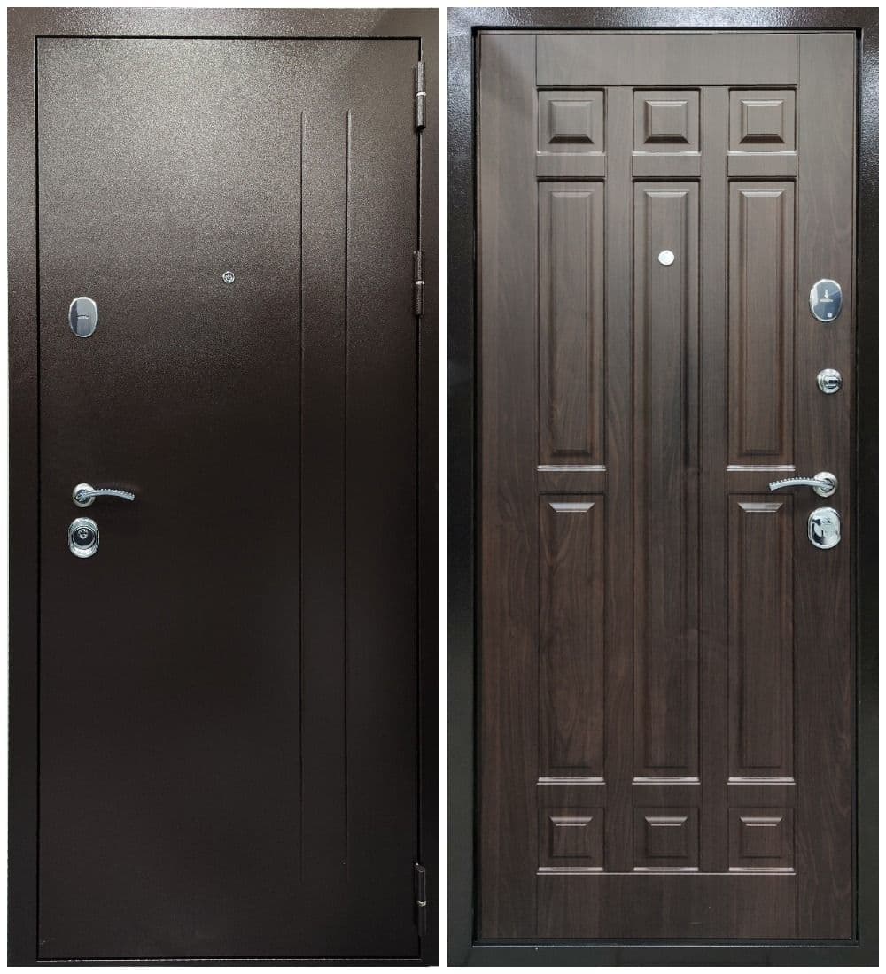 Купить Дверь входная "КОМФОРТ" орех темный, ВДК