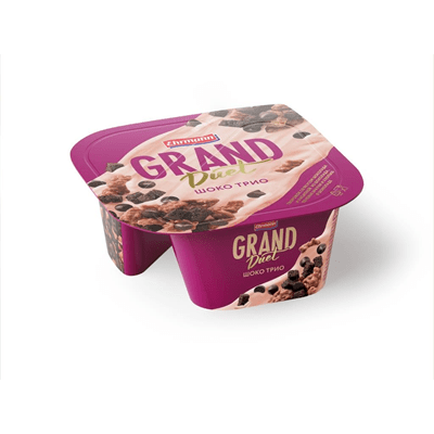 Купить ТВОРОЖНЫЙ ДЕСЕРТ GRAND DUET СО ВКУСОМ ШОКОЛАДА "ШОКО ТРИО" 7,3% 135 Г. с доставкой на дом . Доставка продуктов Тюмень , доставка продуктов в Тю