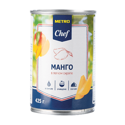 Купить МАНГО В СИРОПЕ METRO CHEF 425 Г. доставка продуктов Тюмень . доставка продуктов в Тюмени . доставка фруктов Тюмень . доставка фруктов в Тюмени 