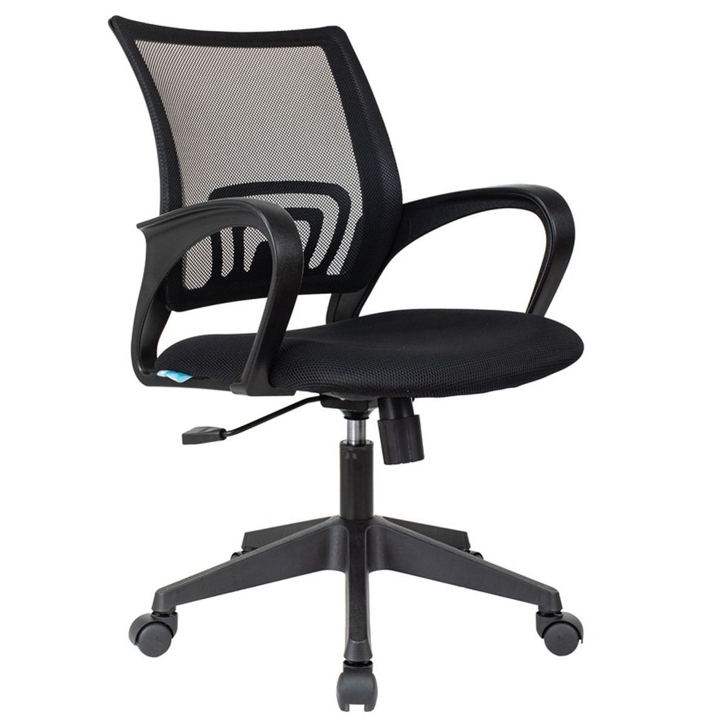 Купить Кресло оператора Helmi HL-M95 (695) "Airy", спинка сетка черная/сиденье ткань TW черная, механизм качания. Артикул 348707