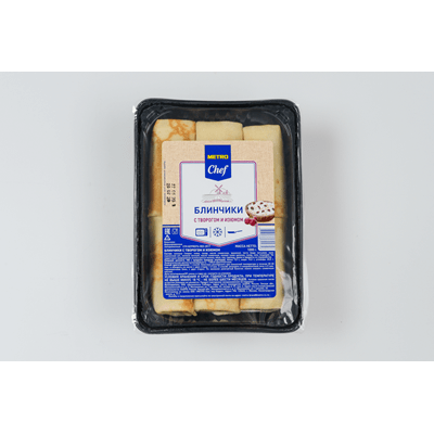 Купить БЛИНЧИКИ METRO CHEF С ТВОРОГОМ И ИЗЮМОМ 1 КГ. доставка продуктов Тюмень . доставка продуктов в Тюмени . доставка фруктов Тюмень . доставка фрук