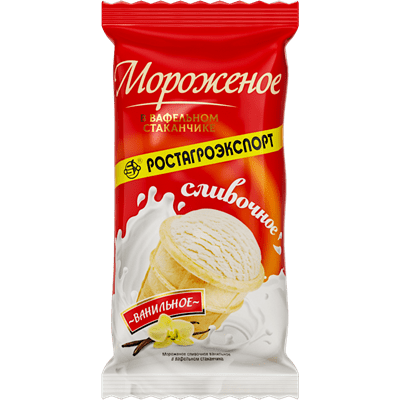 Купить МОРОЖЕНОЕ СТАКАНЧИК ВАНИЛЬНЫЙ РОСТАГРОЭКСПОРТ 80 Г . доставка продуктов тюмень . доставка продуктов в тюмени . доставка фруктов тюмень . достав