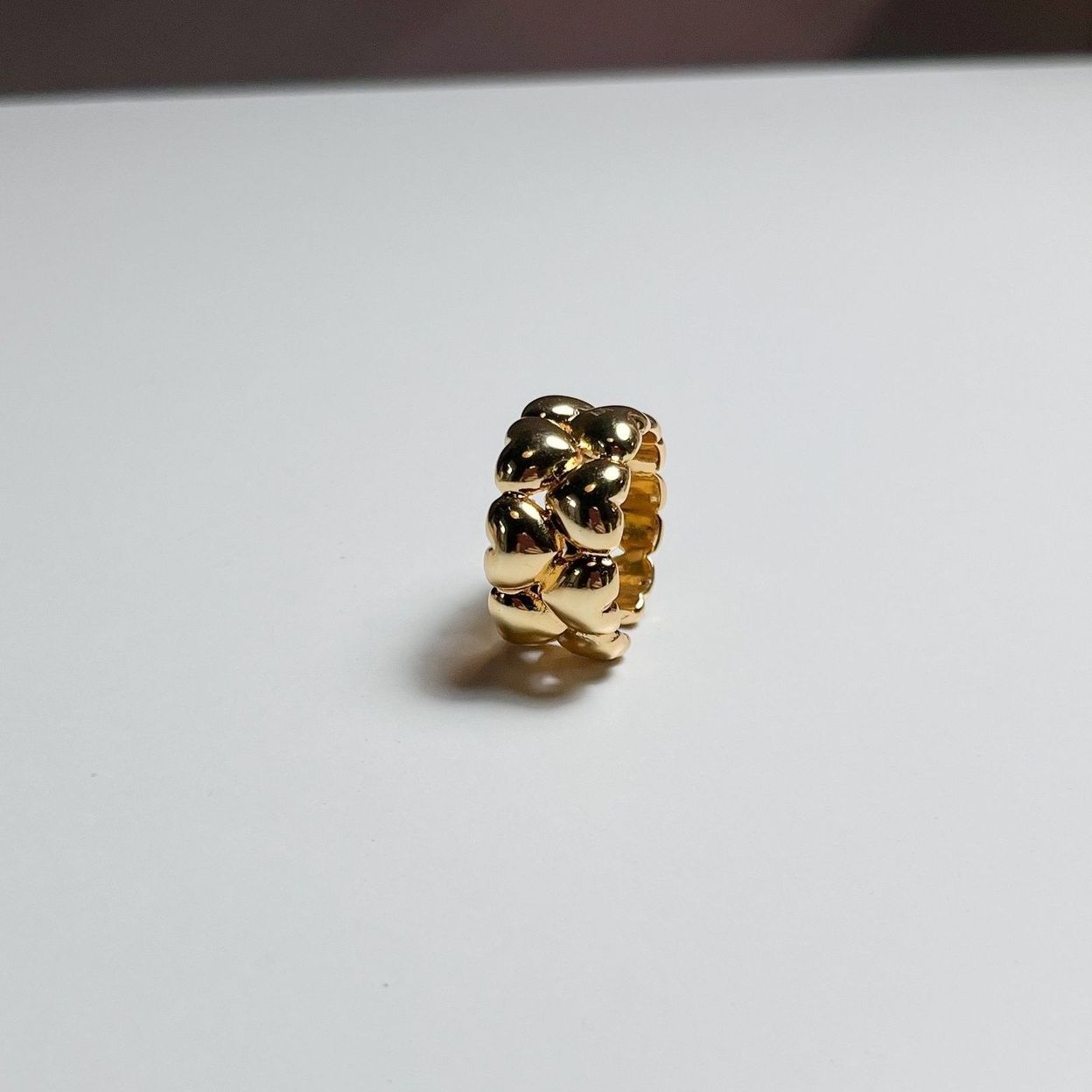 Купить Кольцо Bubble hearts (gold)