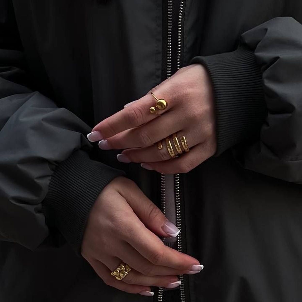 Купить Кольцо Bubble hearts (gold)