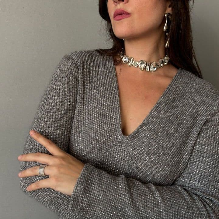 Купить Платье вязаное с люрексом