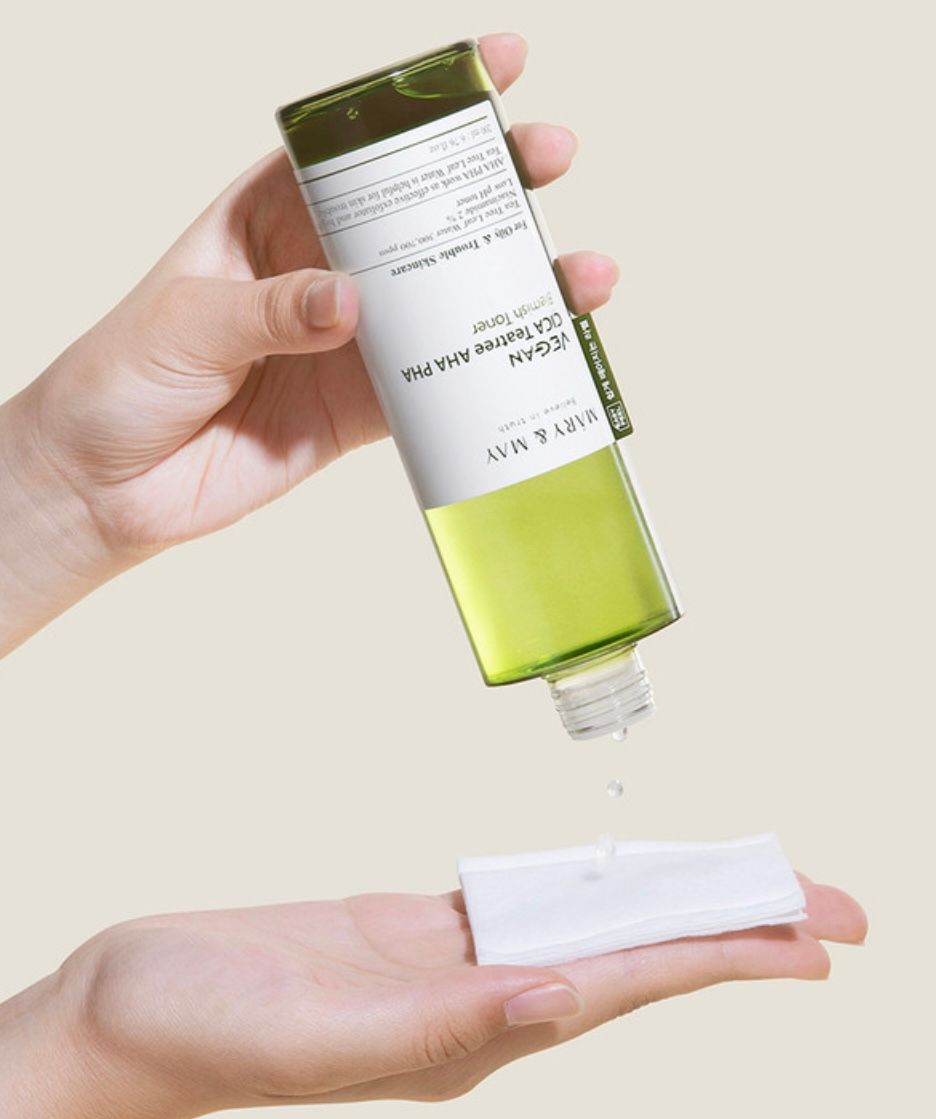 Купить Успокаивающий тоник для проблемной кожи Mary&May Vegan CICA Tea Tree AHA PHA Toner 200 мл