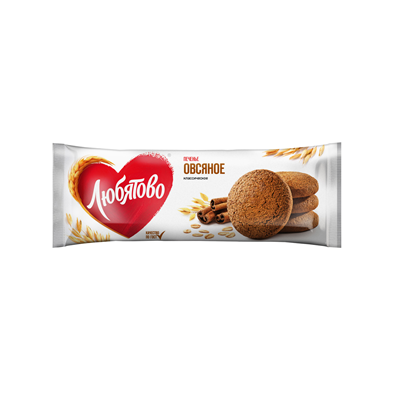 Купить ЛЮБЯТОВО ПЕЧЕНЬЕ ОВСЯНОЕ С ИЗЮМОМ И КОРИЦЕЙ 250 Г. доставка продуктов Тюмень . доставка продуктов в Тюмени . доставка фруктов Тюмень . доставка