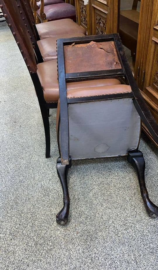 Купить Старинные кожанные стулья 4 шт