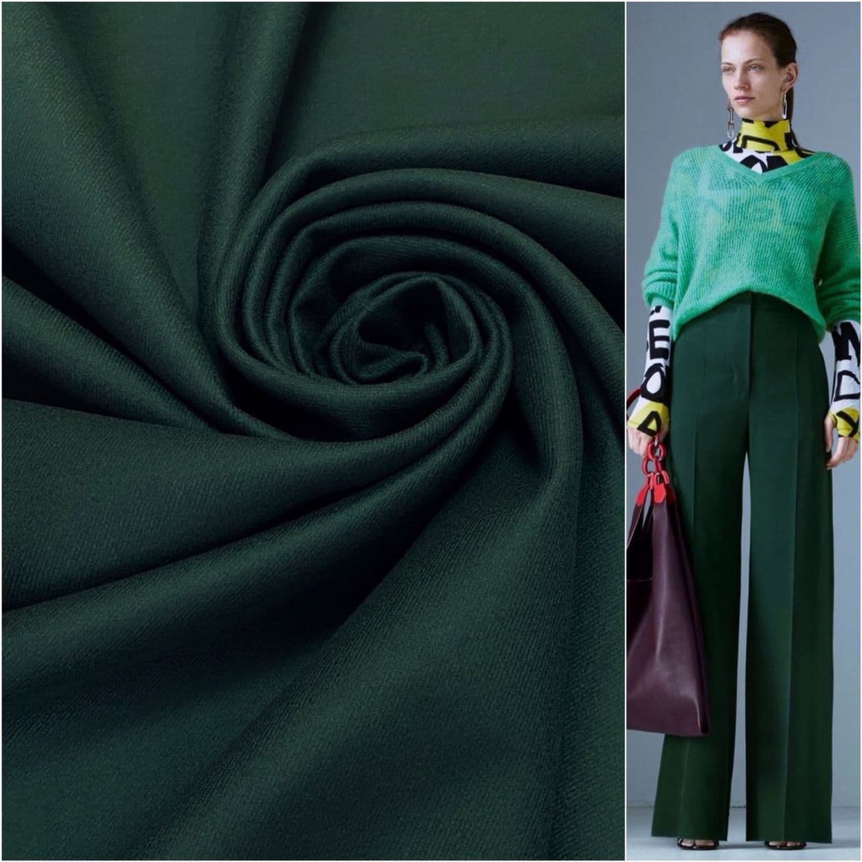 Купить Ткань шерсть с кашемиром Prada