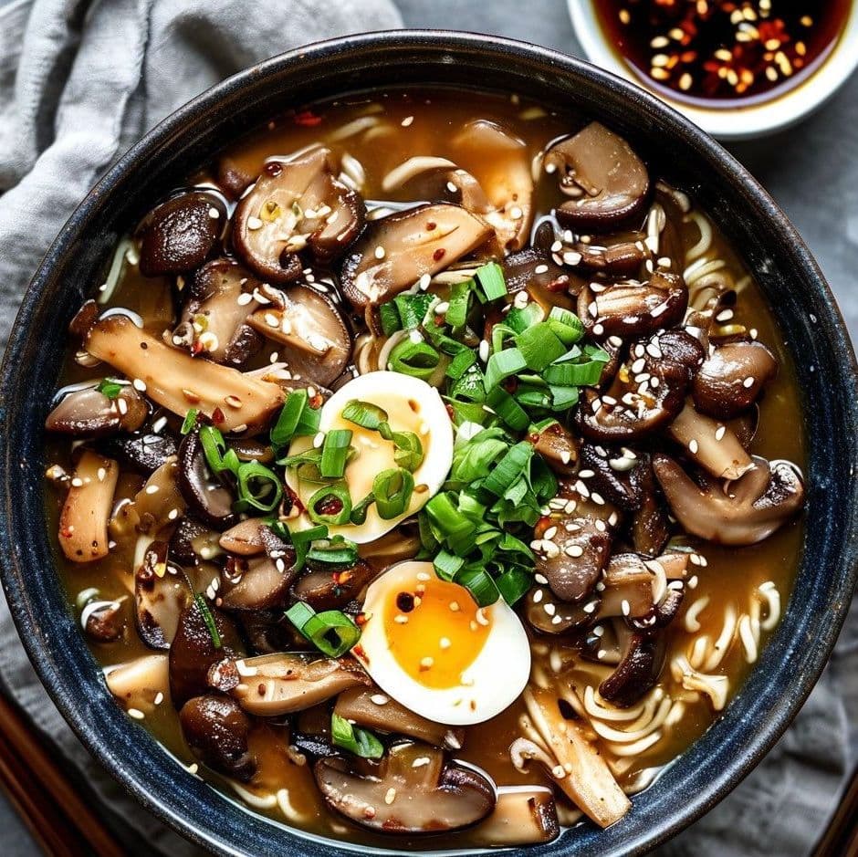 Купить Овощной рамен с грибами шиитаке🍜🍄‍🟫