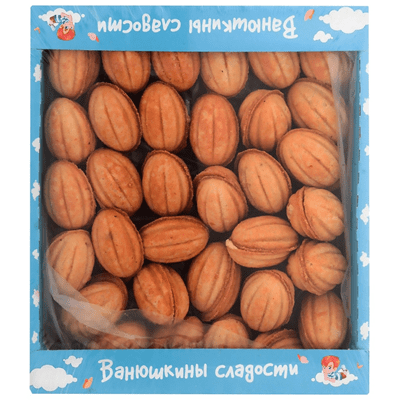 Купить ПЕЧЕНЬЕ ВАНЮШКИНЫ СЛАДОСТИ ОРЕШКИ ИЗ ДЕТСТВА 0,5 КГ. доставка продуктов Тюмень . доставка продуктов в Тюмени . доставка фруктов Тюмень . достав