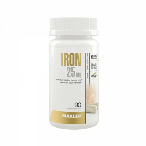 Купить Maxler Iron 25 mg Bisglycinate Chelate 90 vegan caps