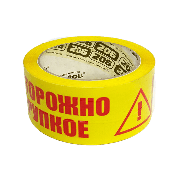 Купить Скотч "ОСТОРОЖНО ХРУПКОЕ" 60м