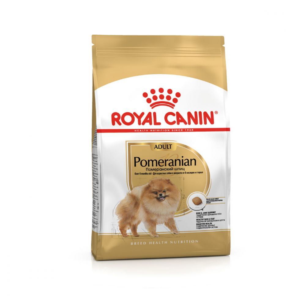 Купить Royal Canin Pomeranian Adult сухой корм для взрослых и стареющих собак породы померанский шпиц 500гр