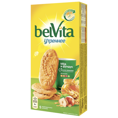 Купить ПЕЧЕНЬЕ BELVITA УТРЕННЕЕ МЕД И ФУНДУК 225 Г. доставка продуктов Тюмень . доставка продуктов в Тюмени . доставка фруктов Тюмень . доставка фрукт