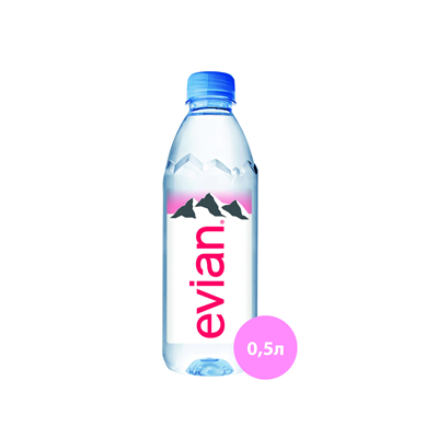 Купить ВОДА EVIAN МИНЕРАЛЬНАЯ СТОЛОВАЯ/ПИТЬЕВАЯ НЕГАЗИРОВАННАЯ 0,5 Л. доставка продуктов Тюмень . доставка продуктов в Тюмени . доставка фруктов Тюмен