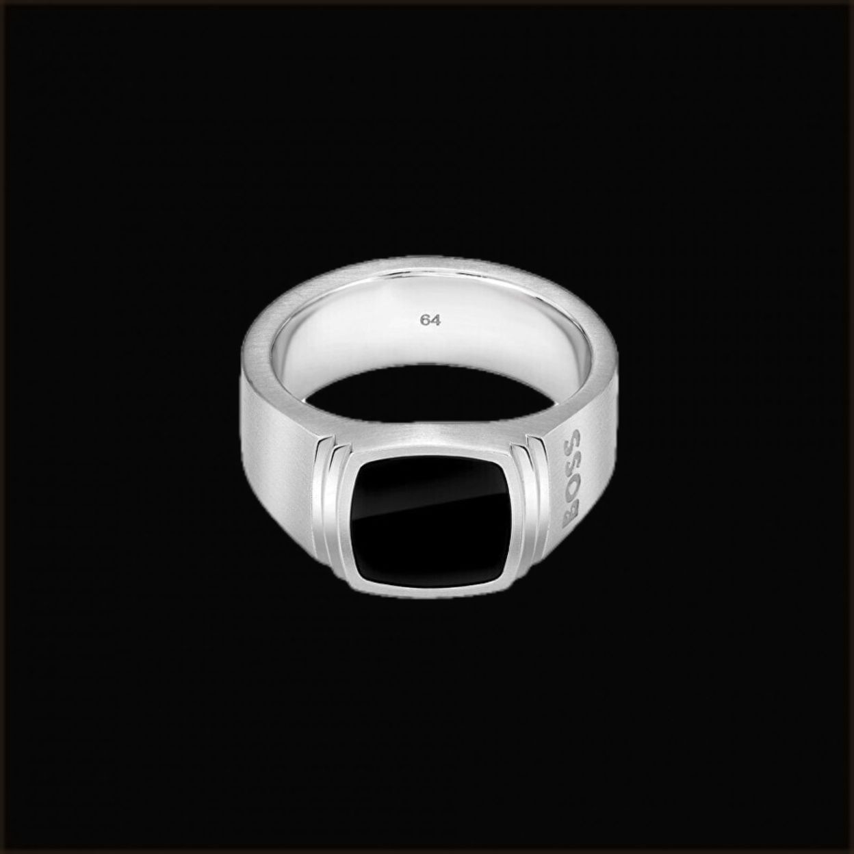 Купить Men´s steel ring with onyx Odell 1580652