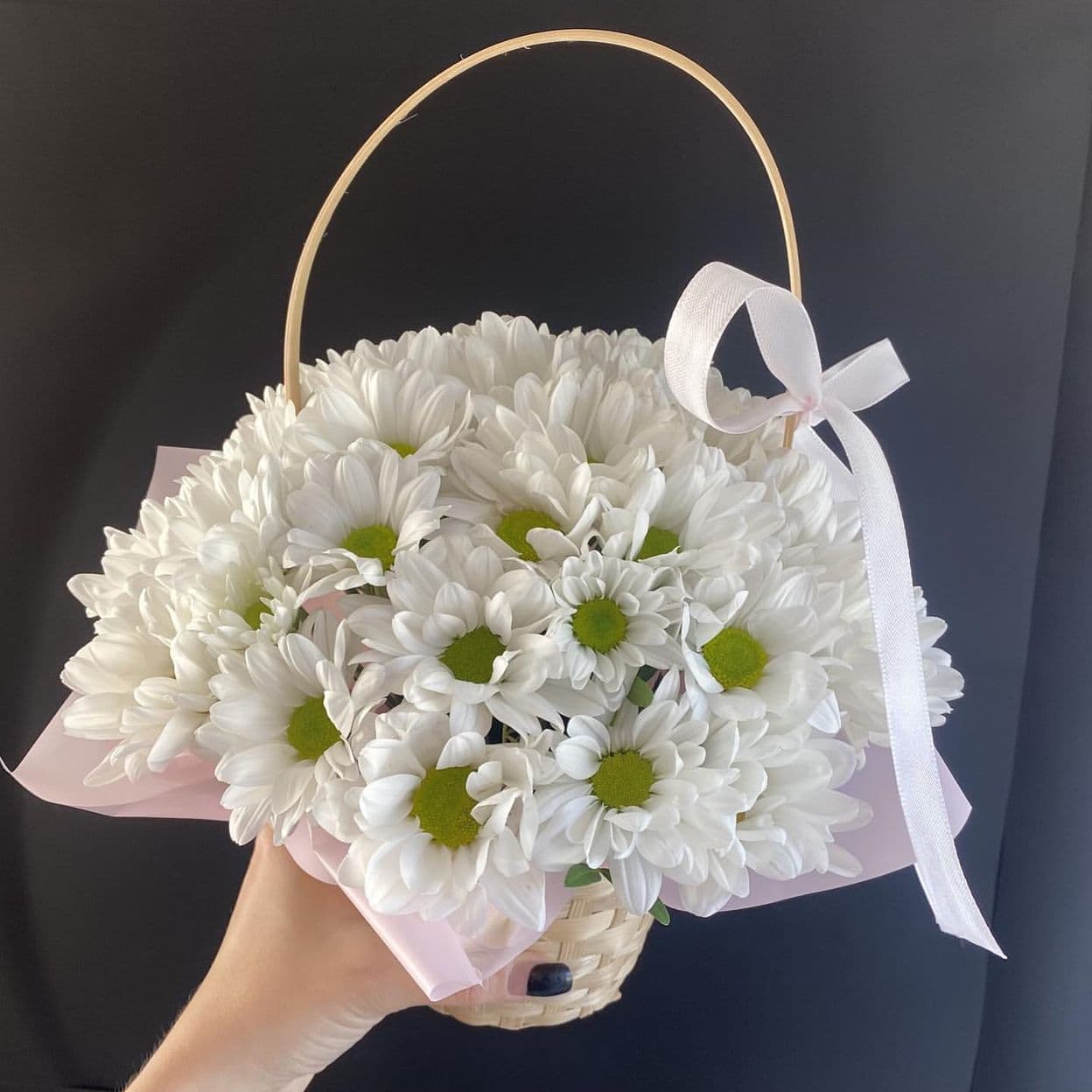 Купить Корзинка с ромашками 
