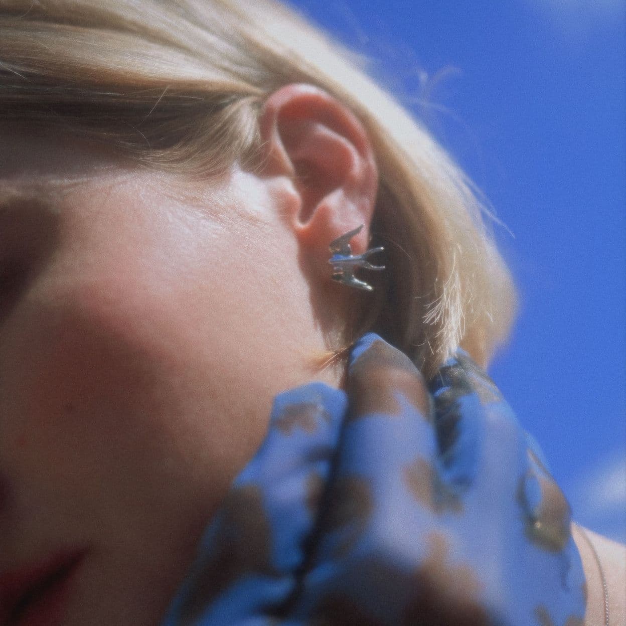 Купить MY SWALLOWS 2.0 Серьги-пусеты с маленькими ласточками, платинирование — Копия