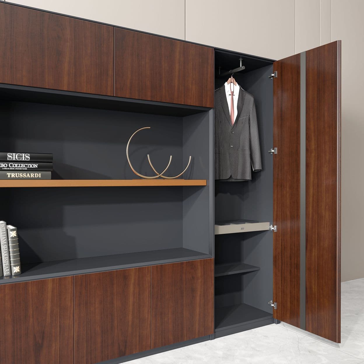 Купить Шкаф для документов с гардеробом 2610*400*2000мм.