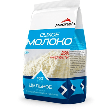 Купить МОЛОКО СУХОЕ РАСПАК 26% 150 Г. с доставкой на дом . Доставка продуктов Тюмень , доставка продуктов в Тюмени , dostavka-produktov-tyumen , dosta