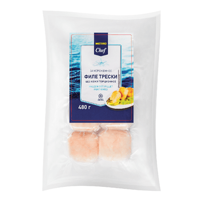 Купить ФИЛЕ ТРЕСКИ БЕЗ КОЖИ METRO CHEF 480 Г. доставка продуктов тюмень . доставка продуктов в тюмени . доставка фруктов тюмень . доставка фруктов в т