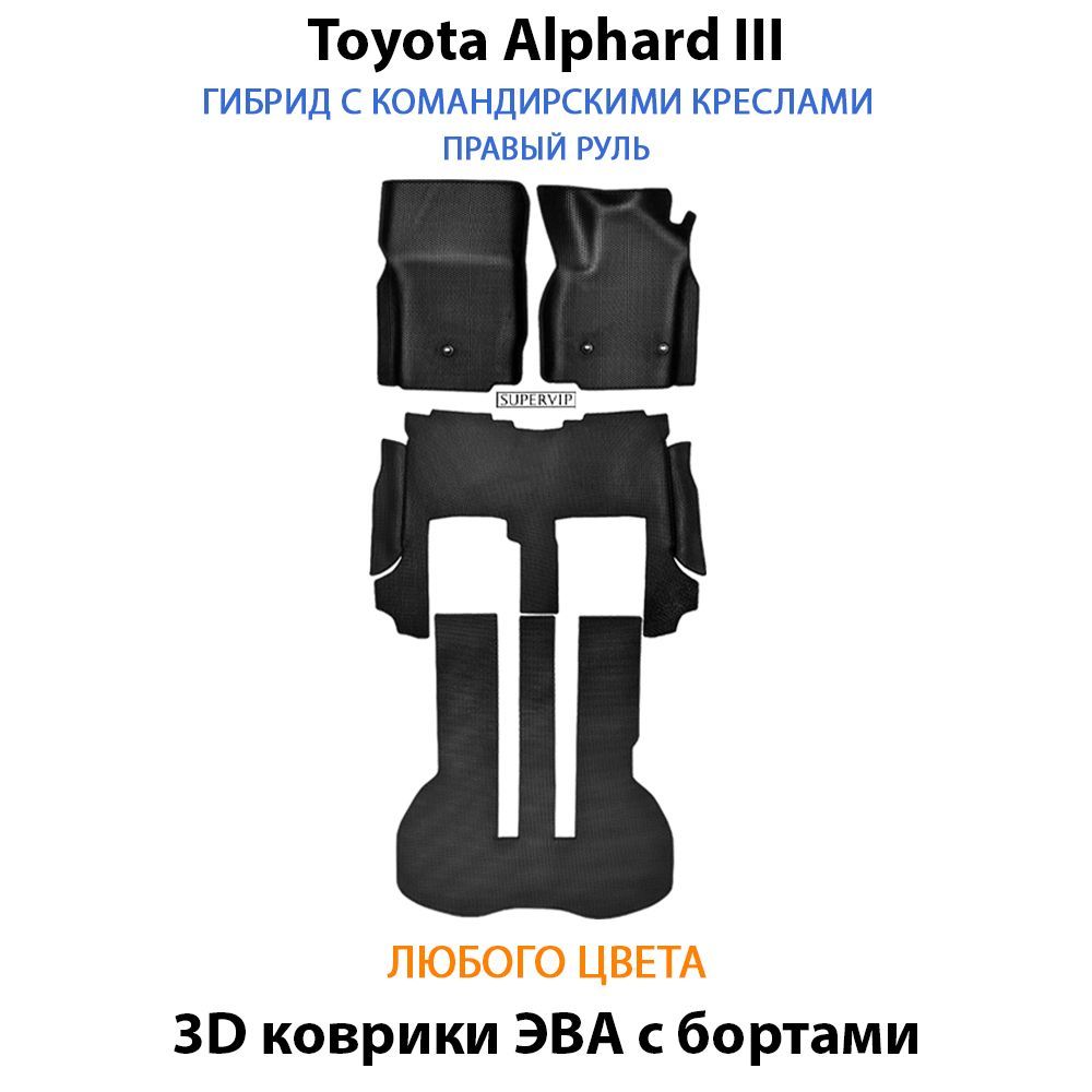 Купить Автоковрики ЭВА с бортами для Toyota Alphard III