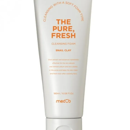 Купить MEDB Пенка с муцином улитки и белой глиной 180мл/ The pure, Fresh cleansing foam Snail Clay
