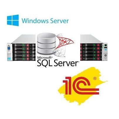 Купить Сервер HP DL380P 12LFF+ Комплексная установка и настройка ProxMox+ Windows Server+ MS SQL+ 1C Предприятие