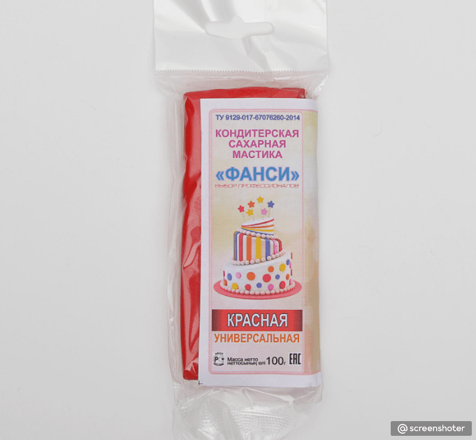 Купить Мастика «Фанси» Красная, 100 г