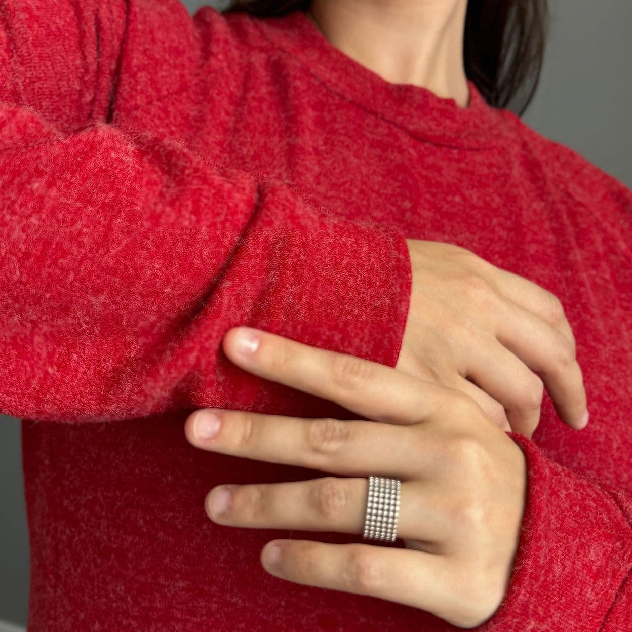 Купить Платье красное теплое