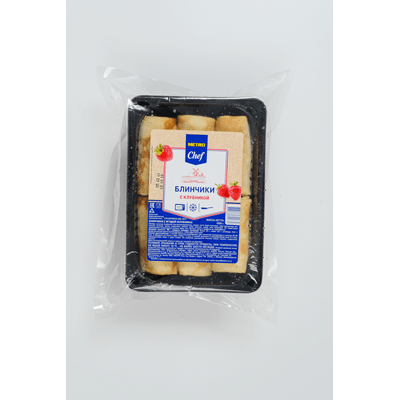 Купить БЛИНЧИКИ С КЛУБНИКОЙ METRO CHEF 1КГ. доставка продуктов Тюмень . доставка продуктов в Тюмени . доставка фруктов Тюмень . доставка фруктов в Тюм