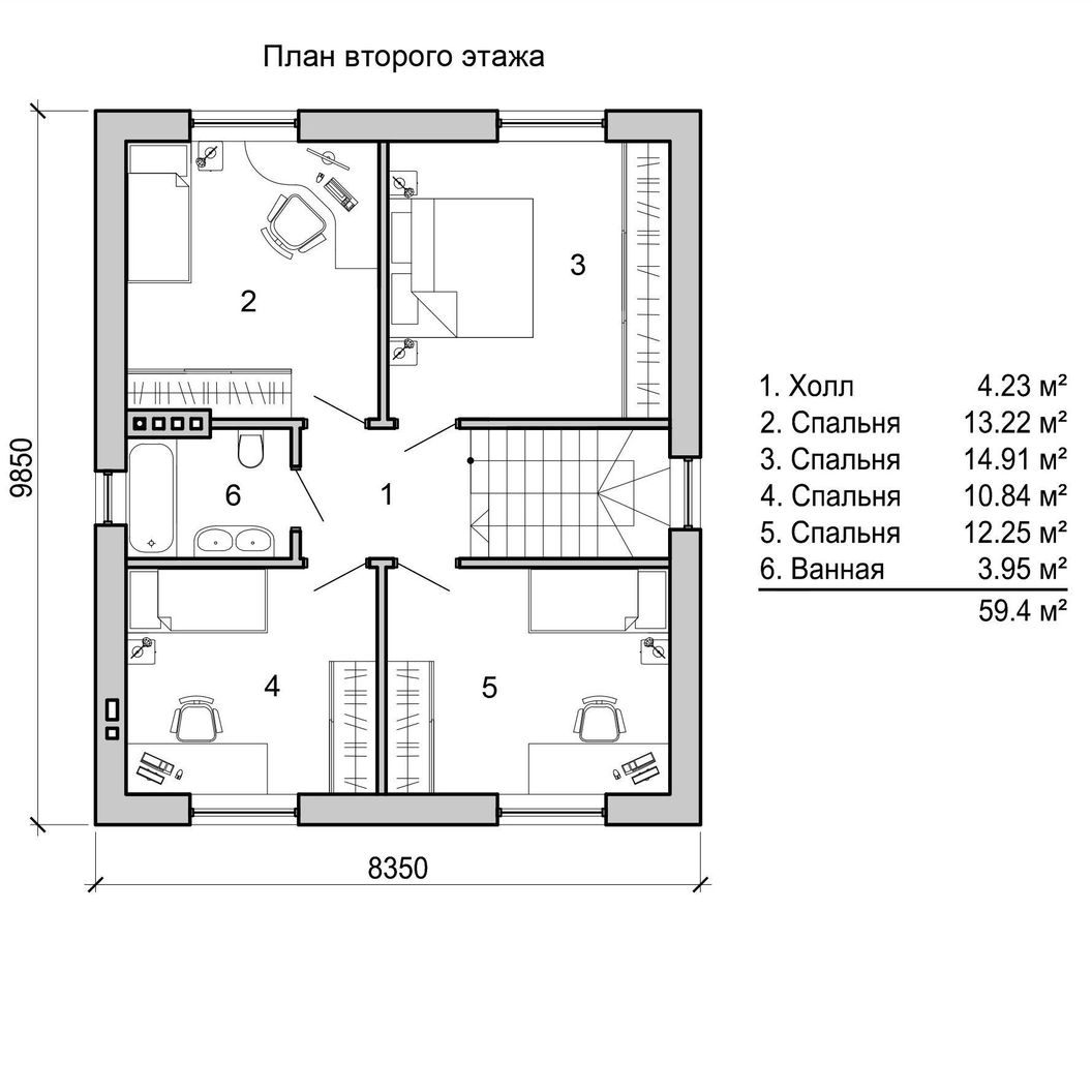 Купить TON HOUSE - 5, Кирпичный дом (122,2 кв.м)