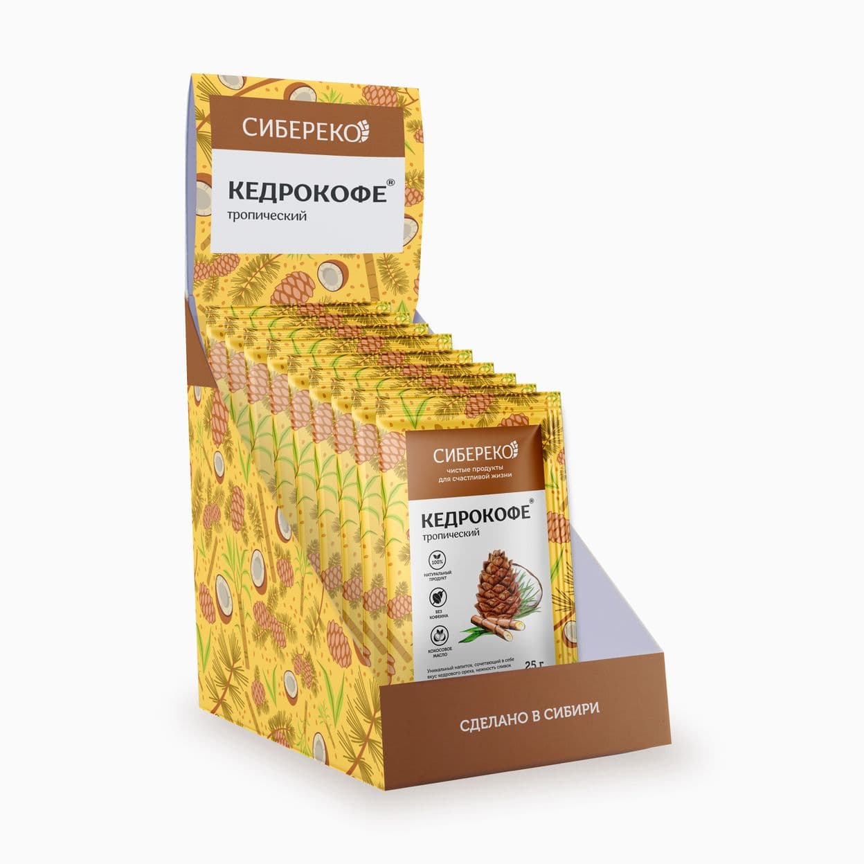 Купить КЕДРОКОФЕ тропический порционный шоубокс 250 г