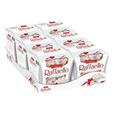 Купить КОНФЕТЫ RAFFAELLO С ЦЕЛЬНЫМ МИНДАЛЬНЫМ ОРЕХОМ В КОКОСОВОЙ ОБСЫПКЕ 150 Г. Х 6 ШТ. доставка продуктов Тюмень . доставка продуктов в Тюмени . дост