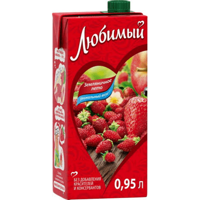 Купить СОК ЛЮБИМЫЙ ЗЕМЛЯНИЧНОЕ ЛЕТО 0,95 Л. доставка продуктов тюмень . доставка продуктов в тюмени . доставка фруктов тюмень . доставка фруктов в тюм
