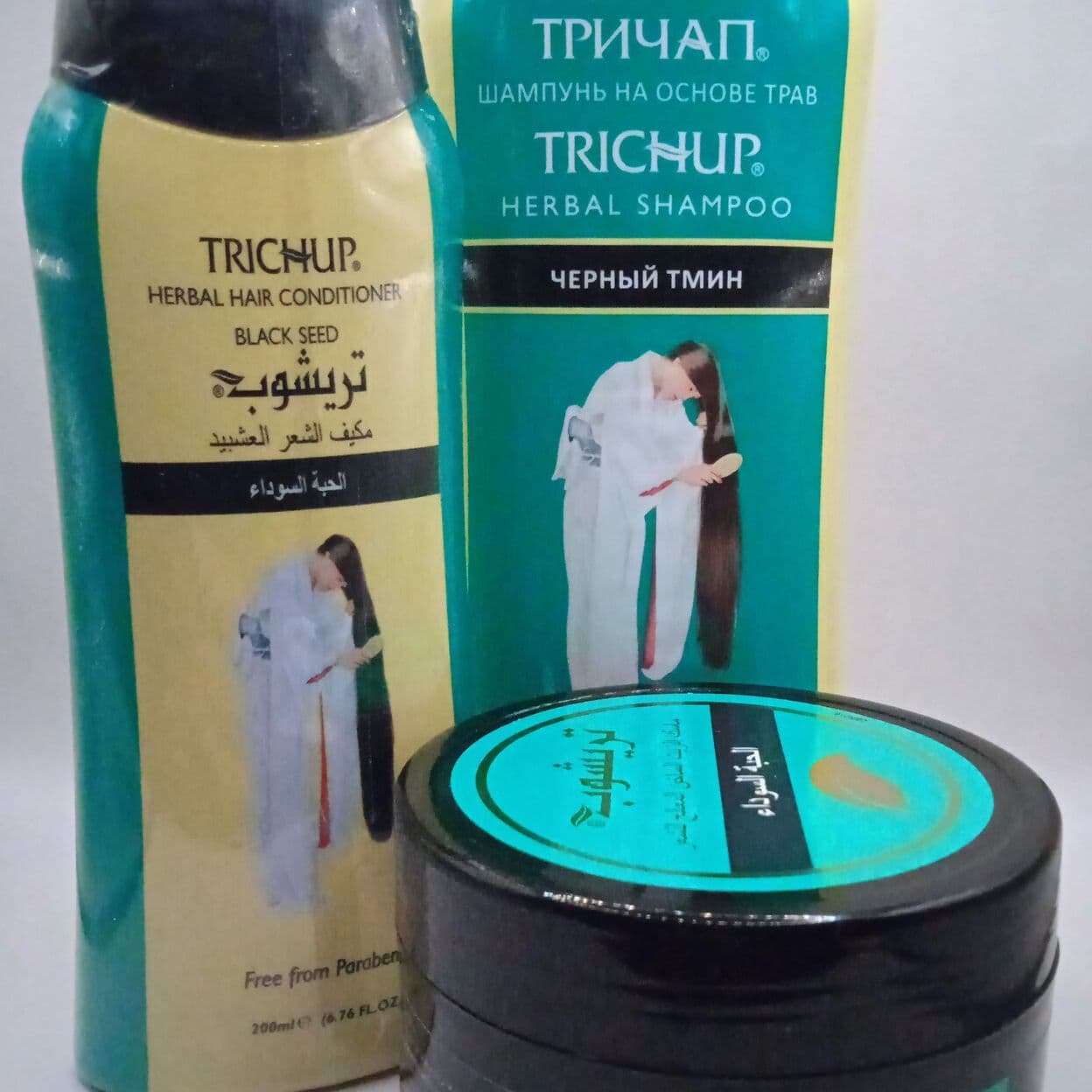Купить Набор Trichup Шампунь с Черным Тмином 400 мл+ Кондиционер+ Маска с Черным Тмином по 200 мл