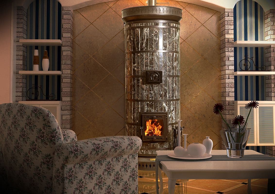 Купить Печь отопительная "СУДАРЫНЯ" в амфиболите