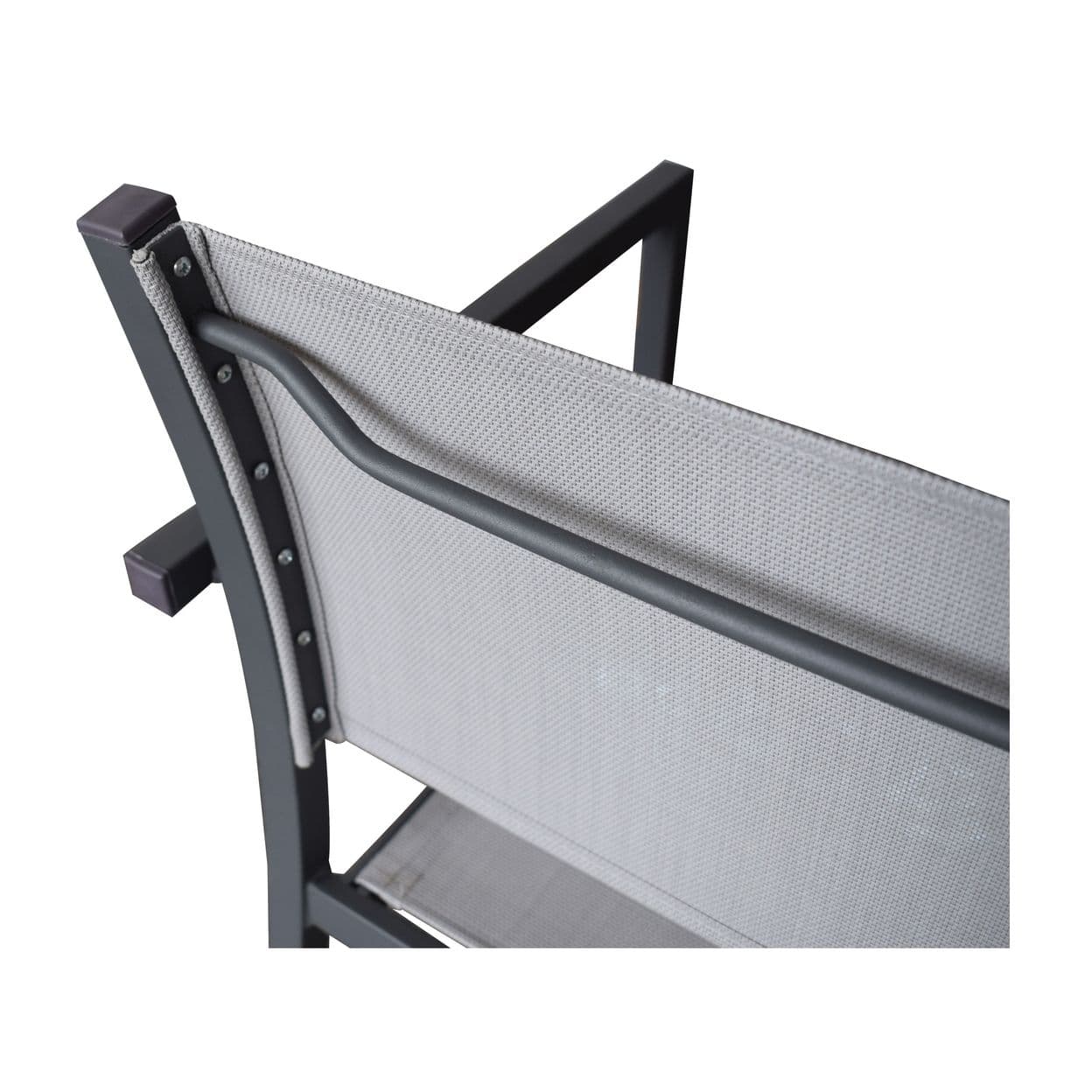 Купить Кресло садовое Steel 55x80x55 см сталь/текстилен антрацит