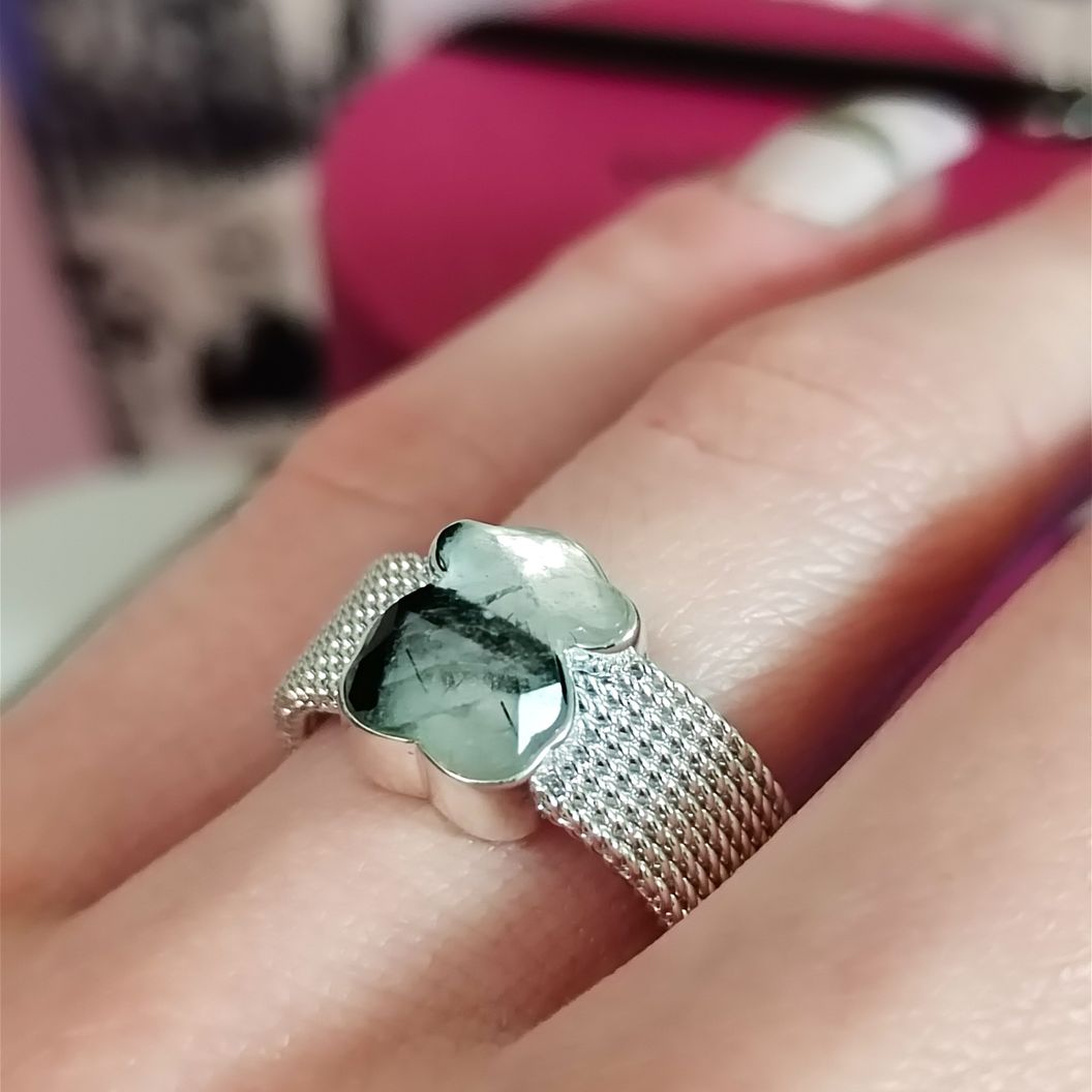 Купить Кольцо Mesh Color турмалиновый кварц